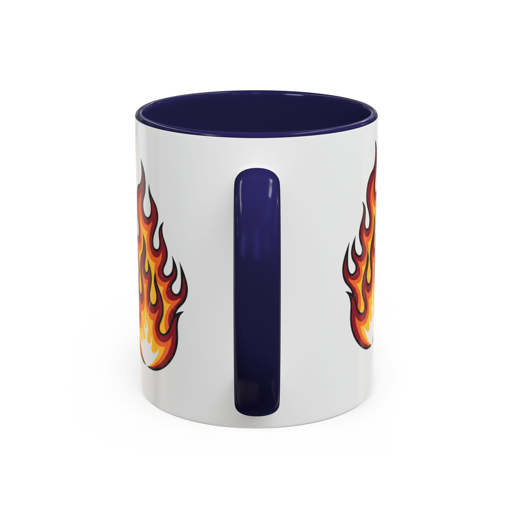 Flame Graphic Coffee Mug - Bold Accent Fire Design (11/15oz)