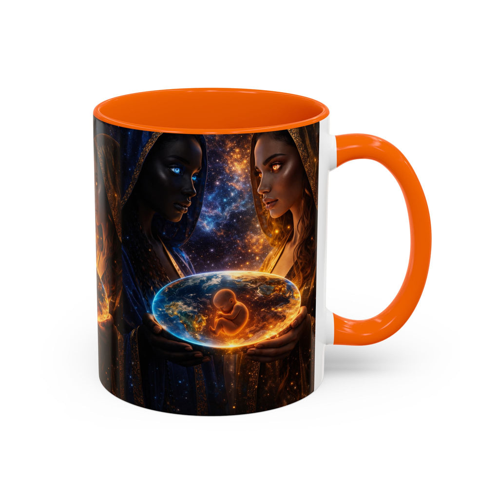 Mystic Sisters Coffee Mug — Cosmic Duality Art 11/15oz Accent Mug