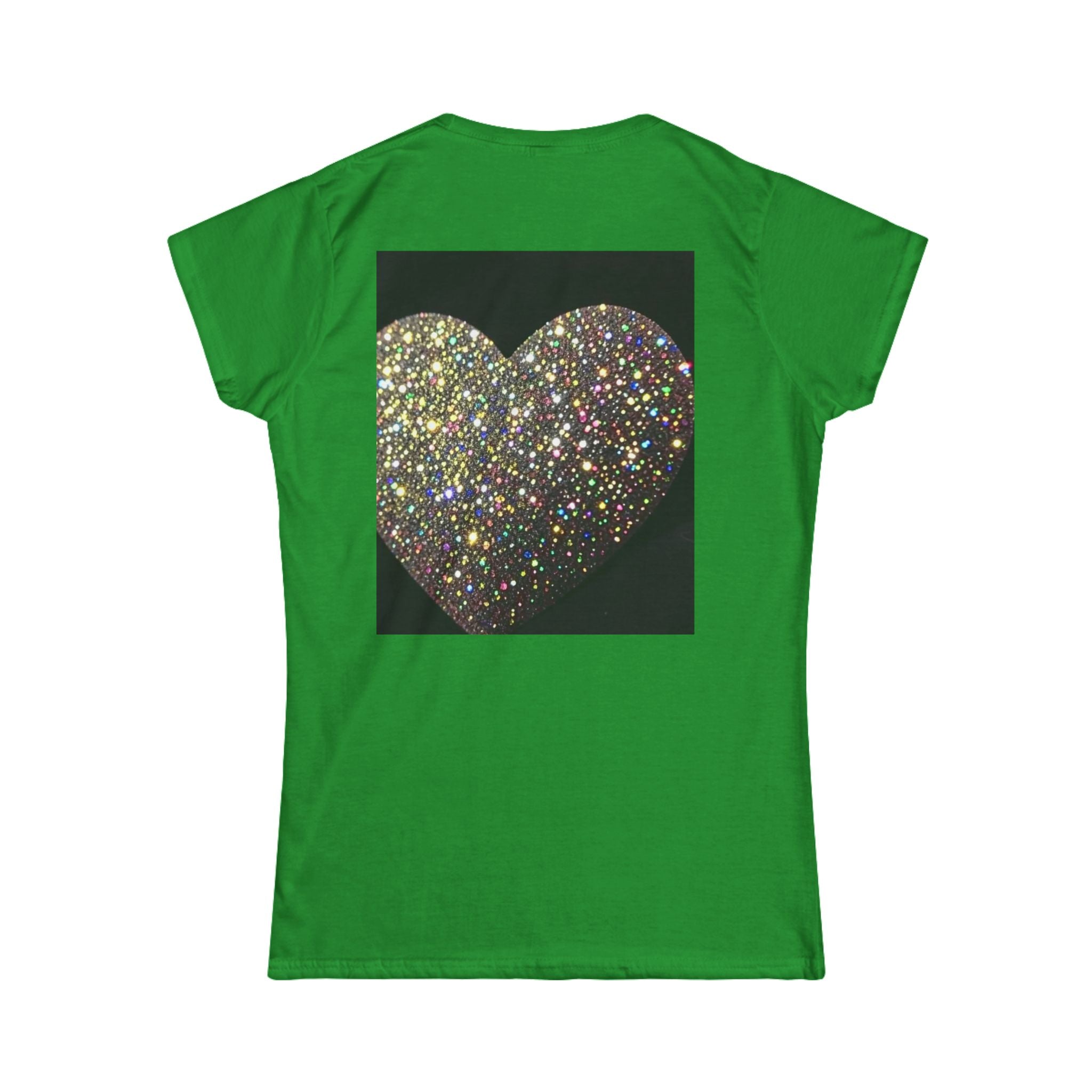 Glitter Heart Tee — Sparkling Sequin Heart Graphic Women's T-Shirt