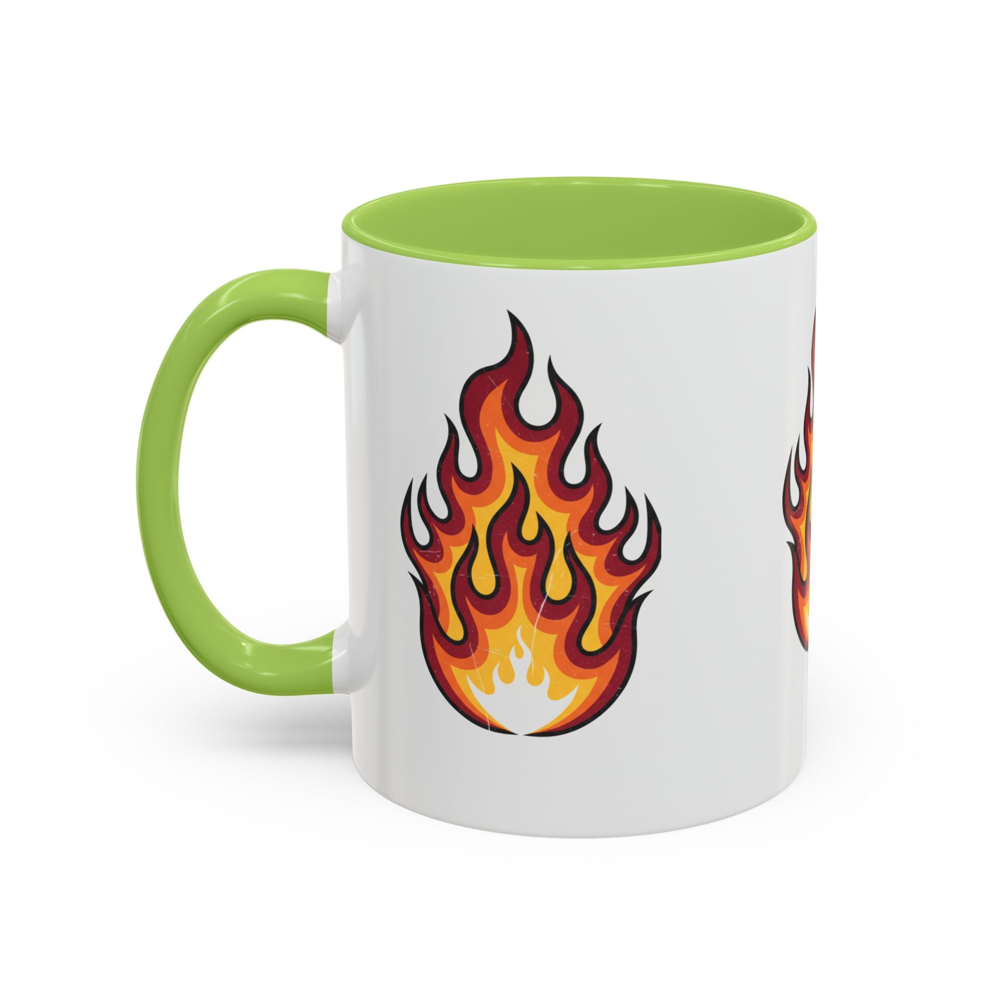 Flame Graphic Coffee Mug - Bold Accent Fire Design (11/15oz)