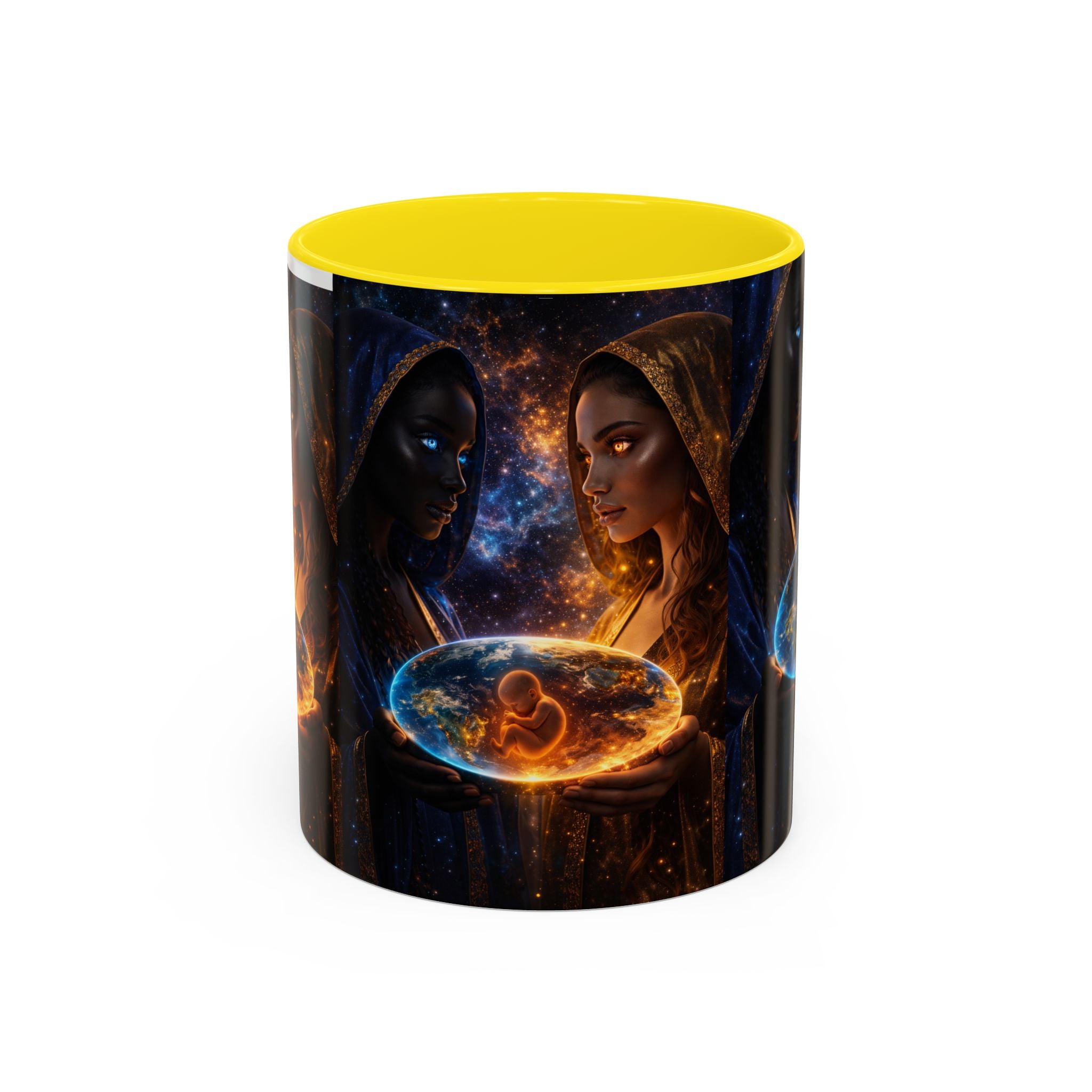 Mystic Sisters Coffee Mug — Cosmic Duality Art 11/15oz Accent Mug