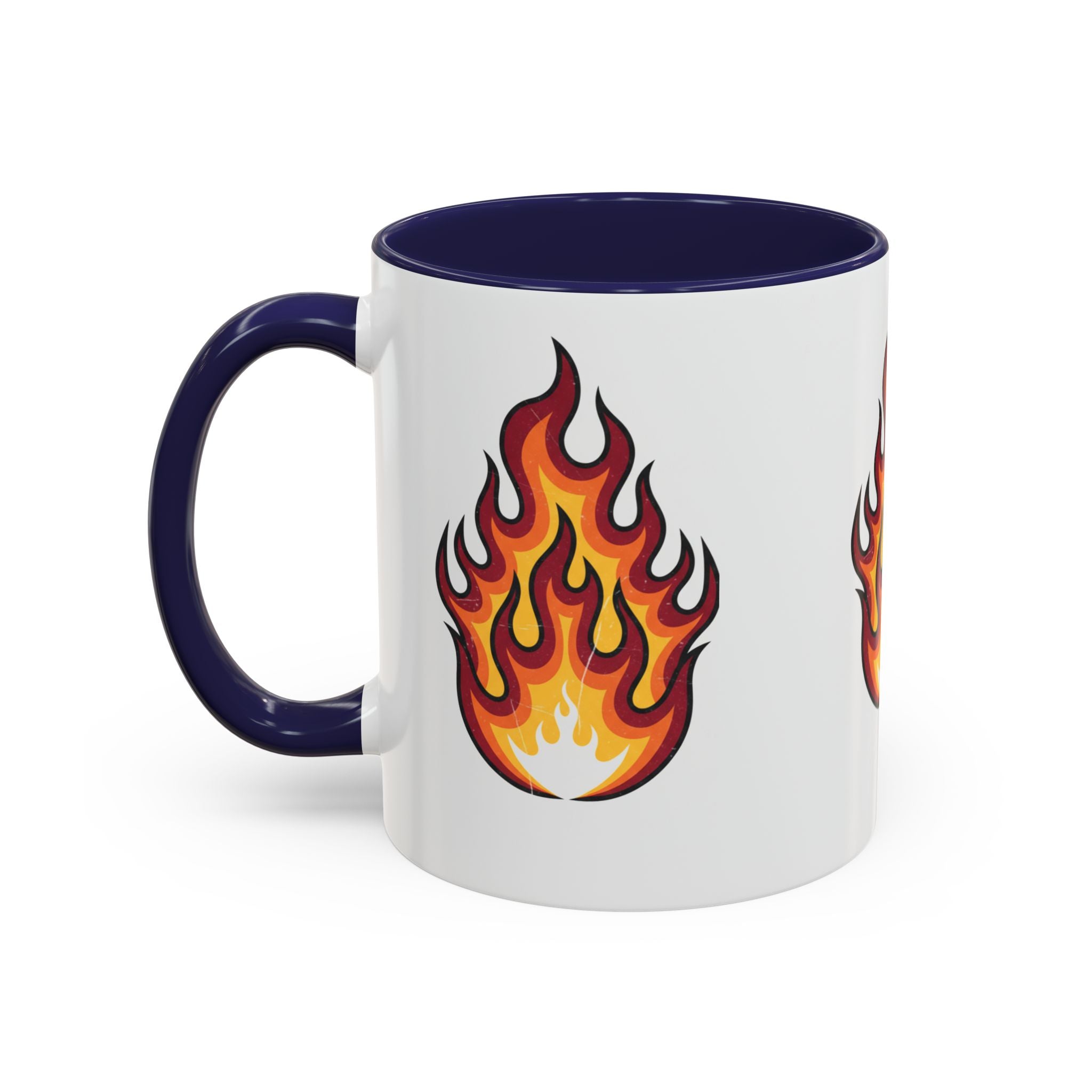 Flame Graphic Coffee Mug - Bold Accent Fire Design (11/15oz)