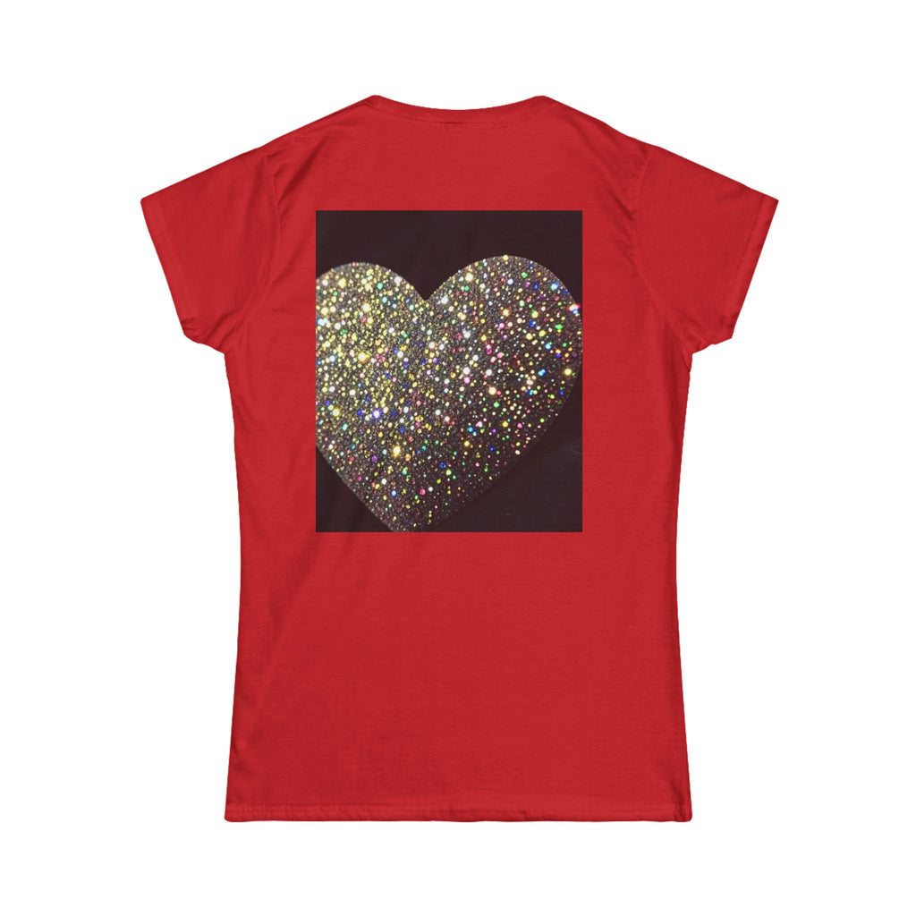 Glitter Heart Tee — Sparkling Sequin Heart Graphic Women's T-Shirt
