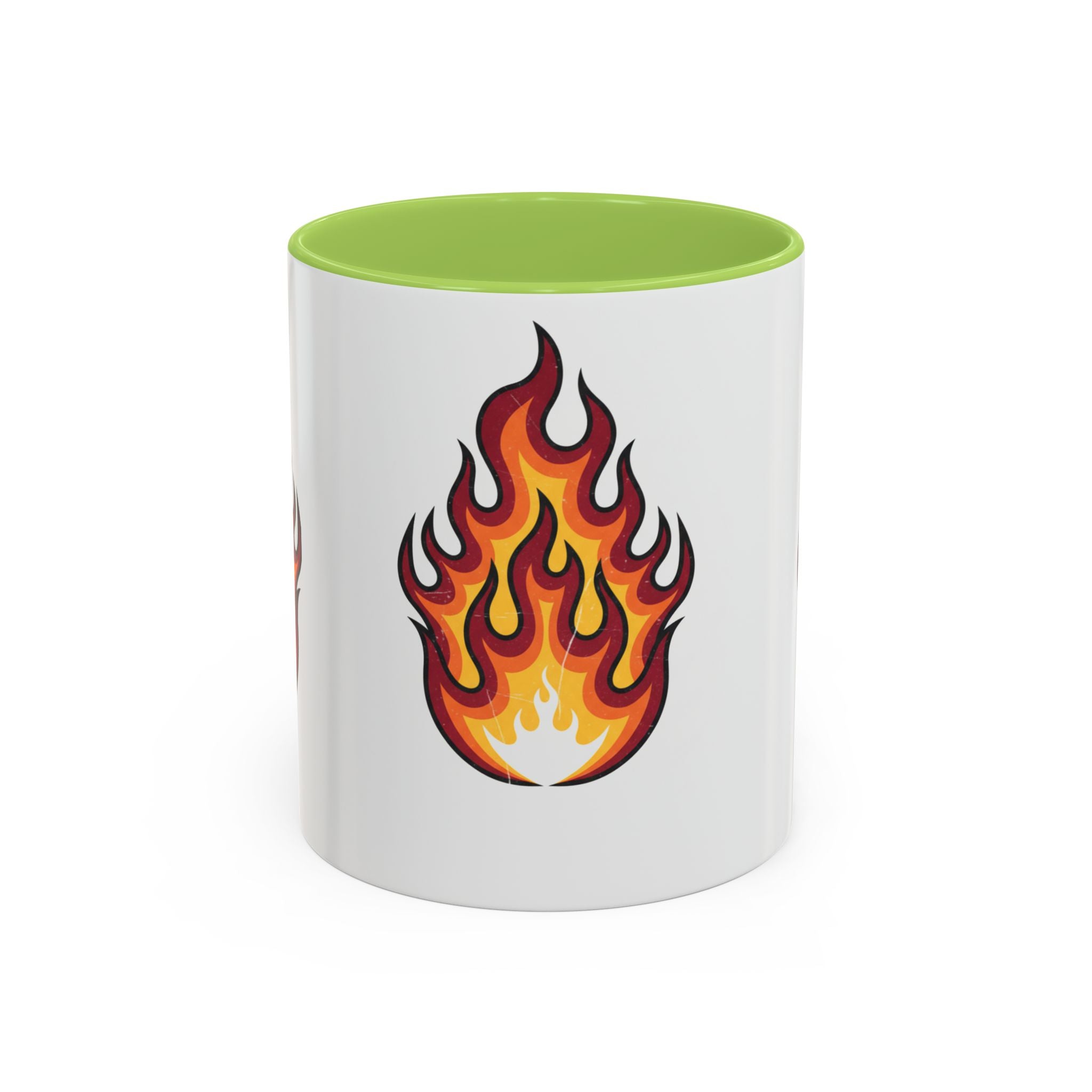 Flame Graphic Coffee Mug - Bold Accent Fire Design (11/15oz)