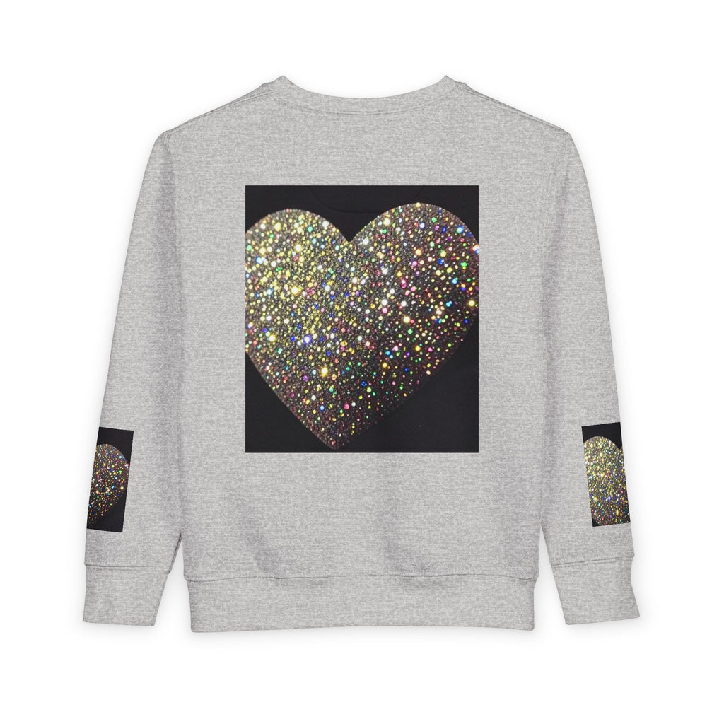 Glitter Heart Toddler Sweatshirt — Sparkly Sequin Heart Pullover for Kids