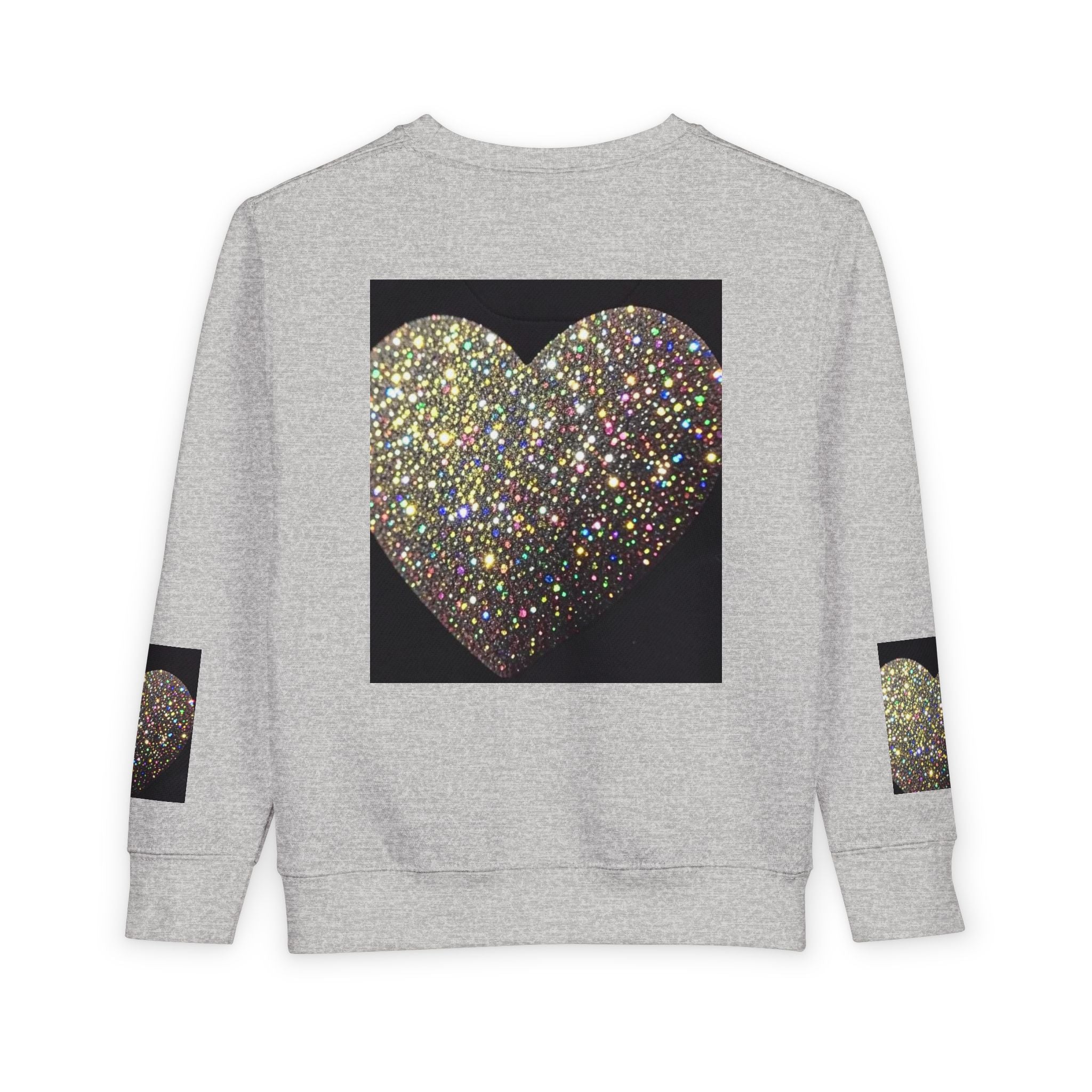 Glitter Heart Toddler Sweatshirt — Sparkly Sequin Heart Pullover for Kids