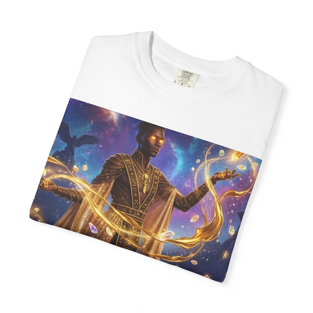 Cosmic Sorcerer T-Shirt — Celestial Magic Art Tee