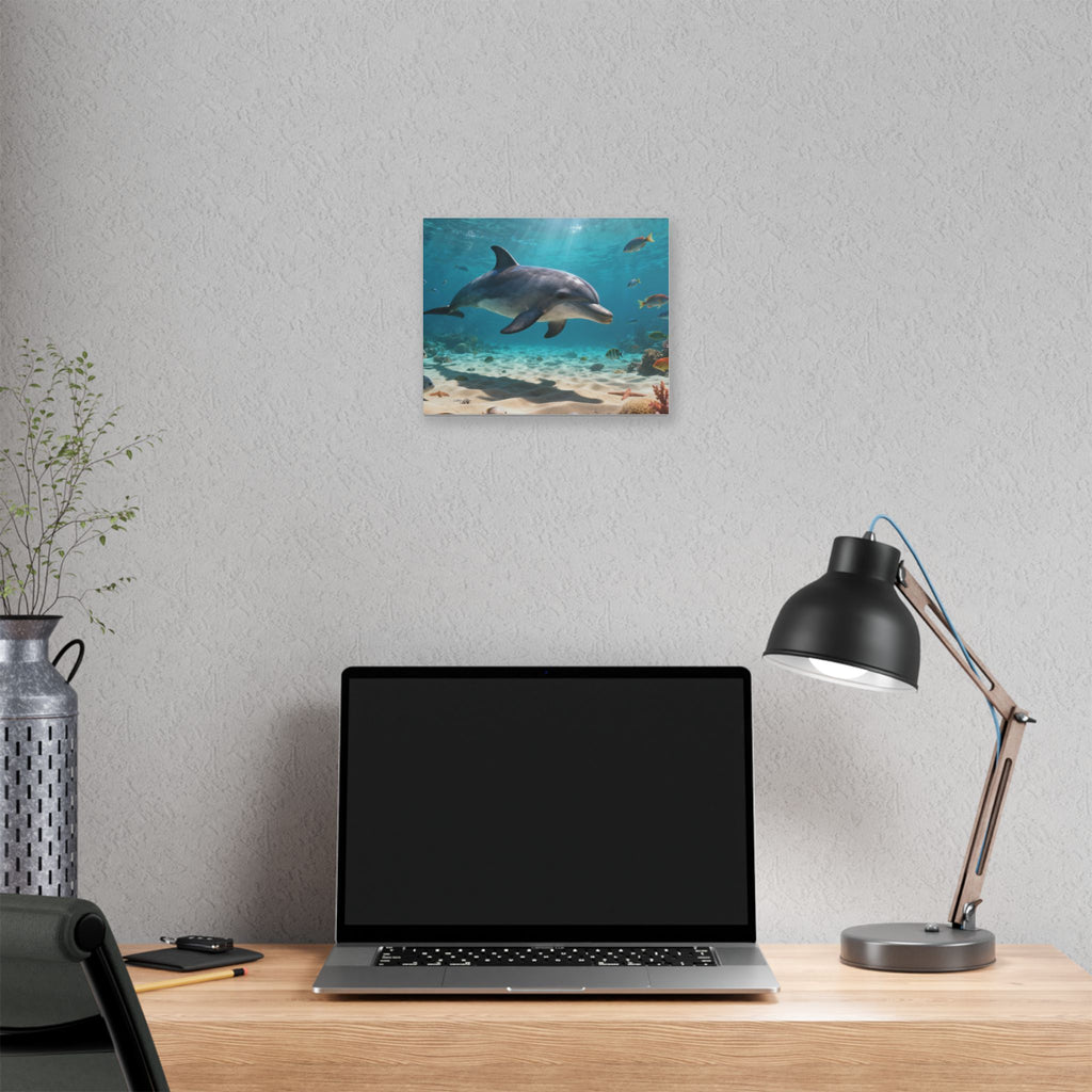 Dolphin Underwater Canvas - Ocean Marine Wall Art