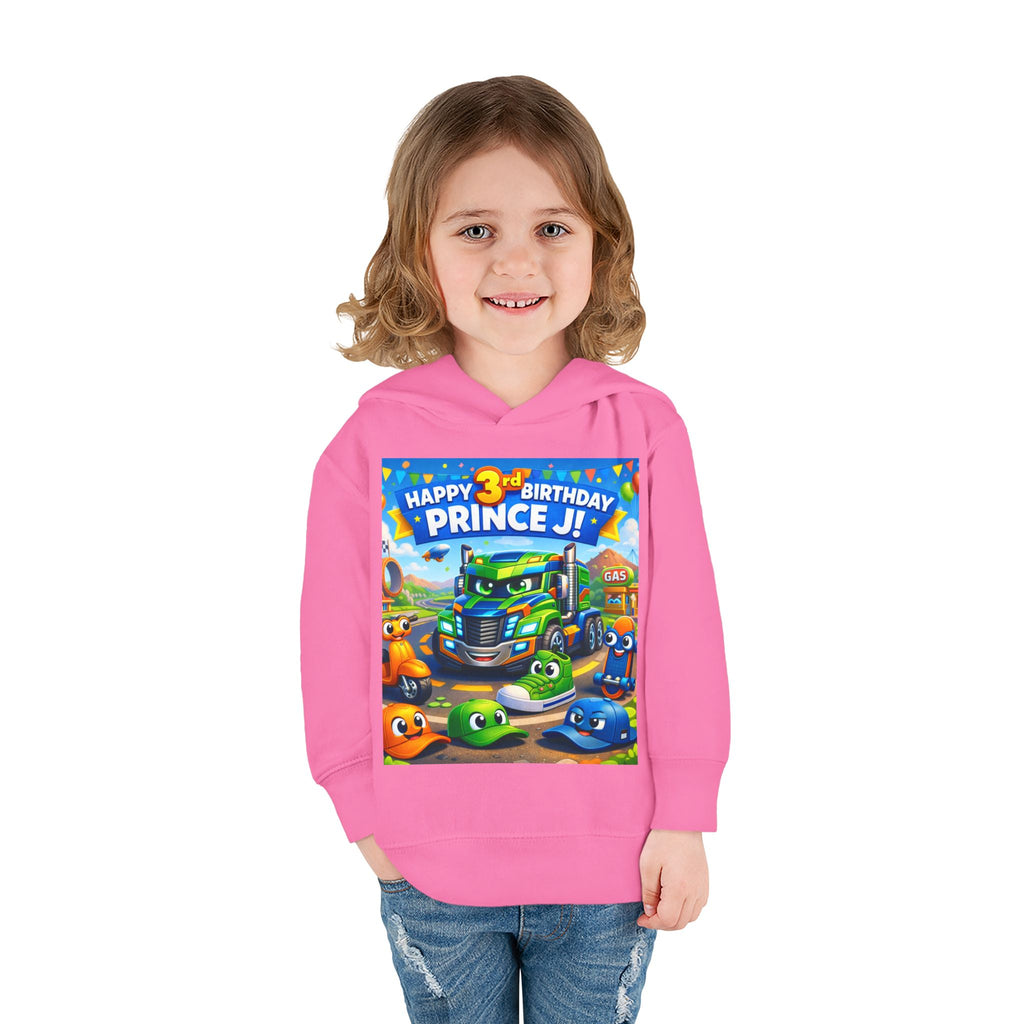 Toddler Hoodie — Colorful Birthday Truck & Candy Party Kids Pullover