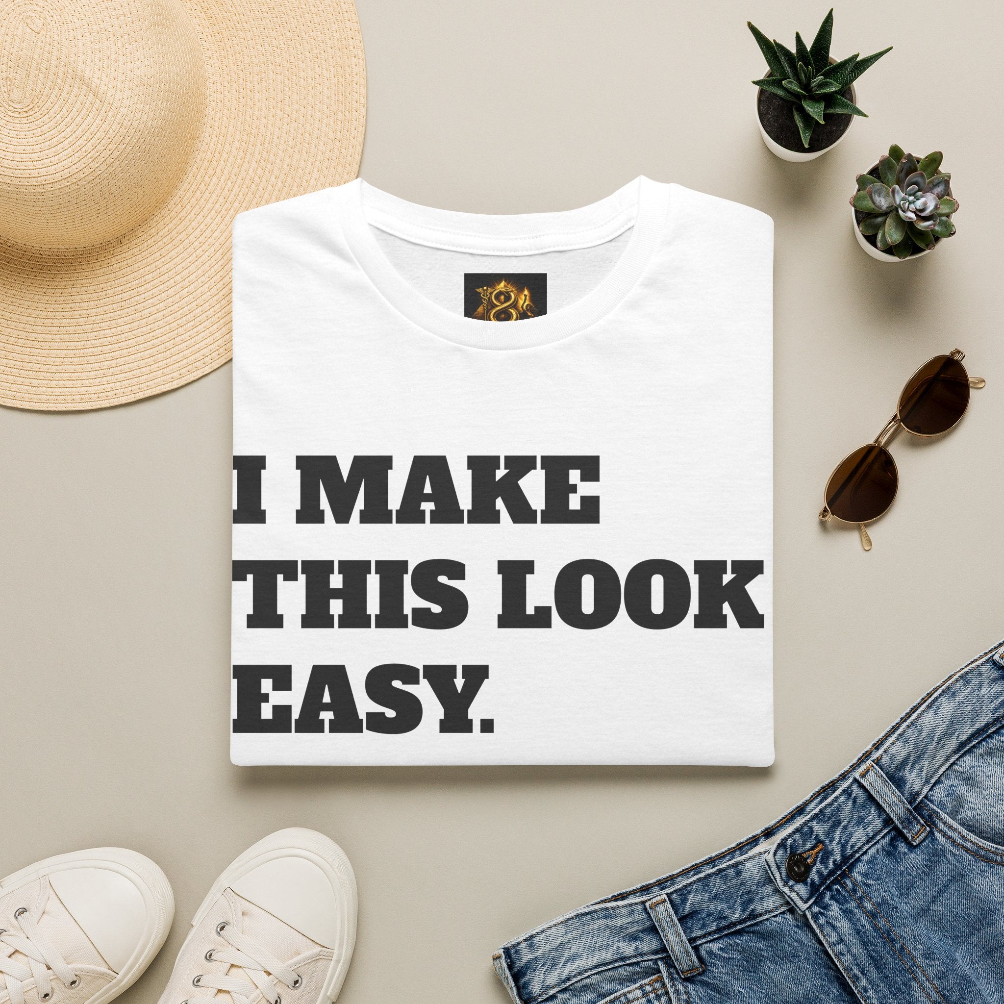 T-Shirt — "I Make This Look Easy. You Look Stressed." Bold Graphic Tee