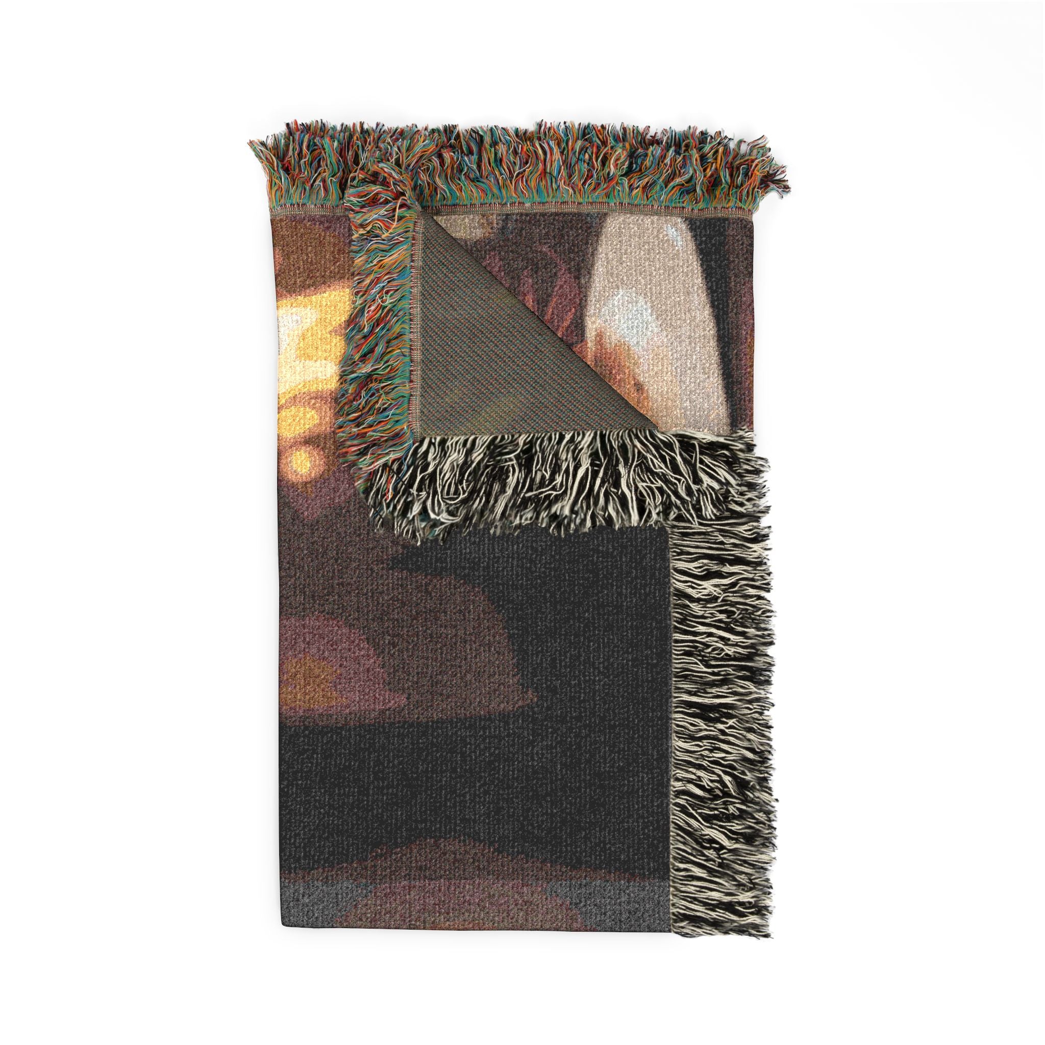 Cozy Candlelit Dinner Woven Blanket