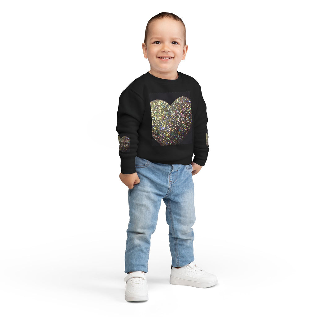 Glitter Heart Toddler Sweatshirt — Sparkly Sequin Heart Pullover for Kids