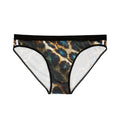 Leopard Print Bikini Briefs — Blue Accent Animal Print Women's Underwear