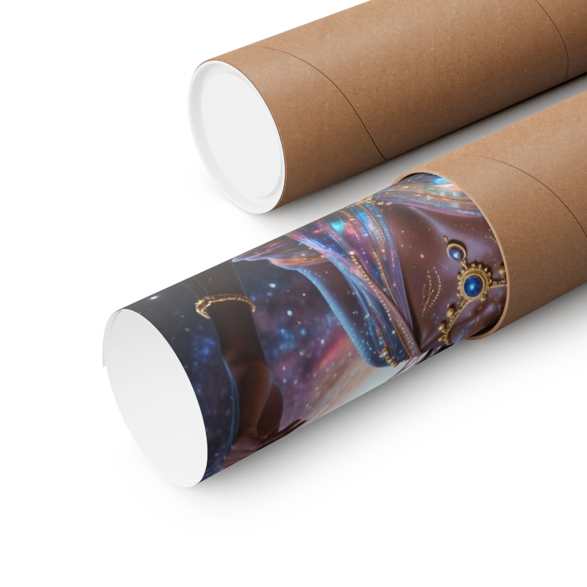 Cosmic Goddess Matte Poster — African Queen Space Art Print