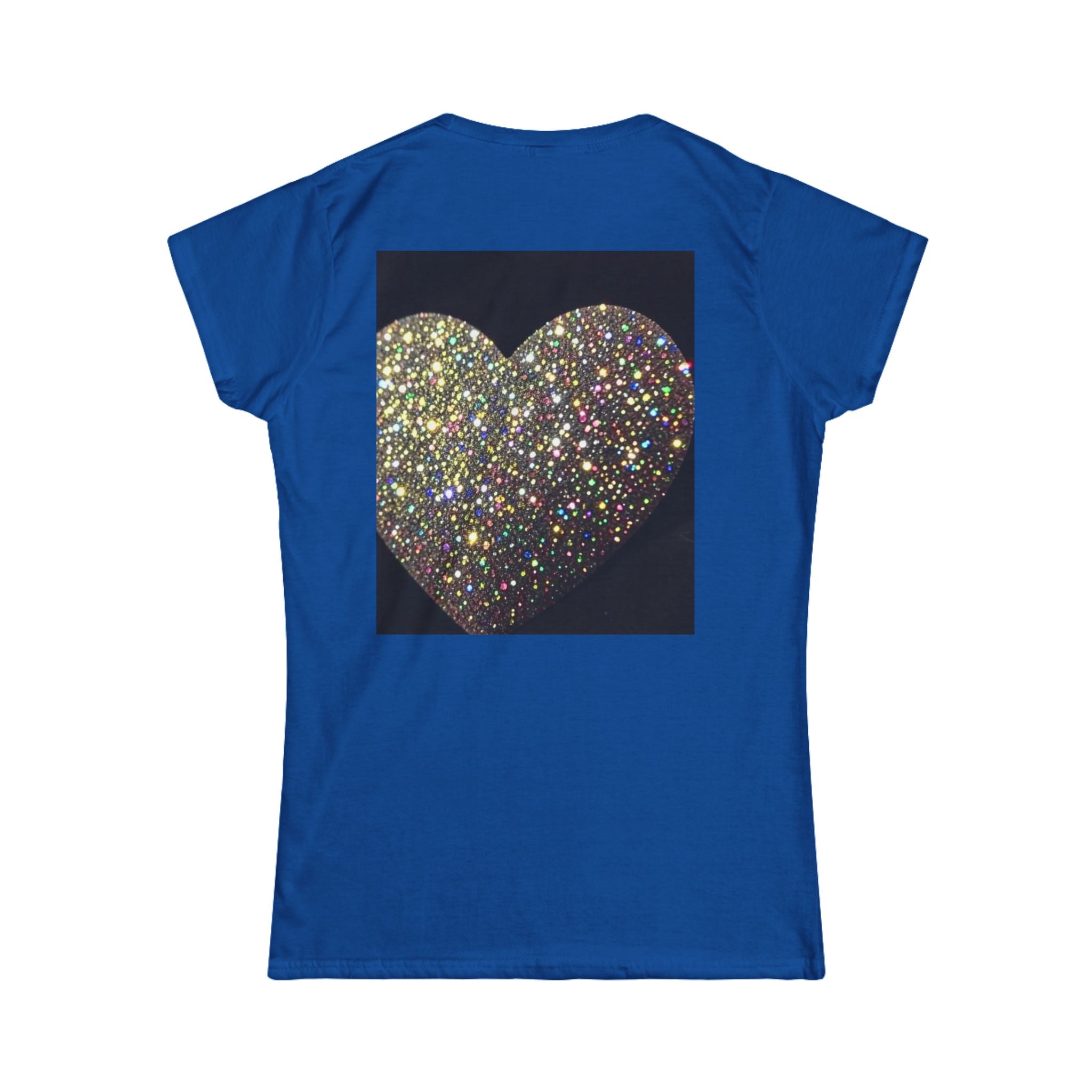 Glitter Heart Tee — Sparkling Sequin Heart Graphic Women's T-Shirt