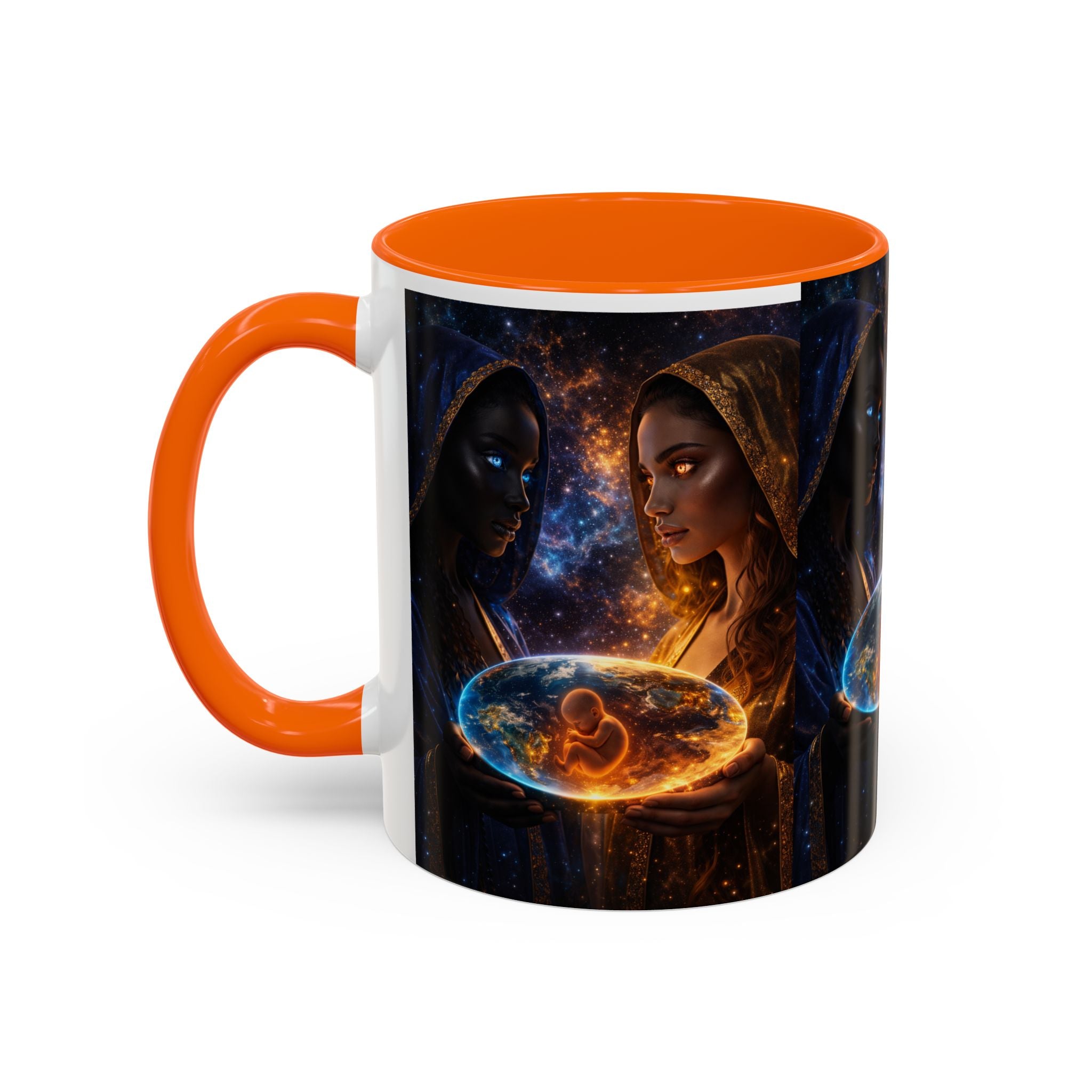 Mystic Sisters Coffee Mug — Cosmic Duality Art 11/15oz Accent Mug