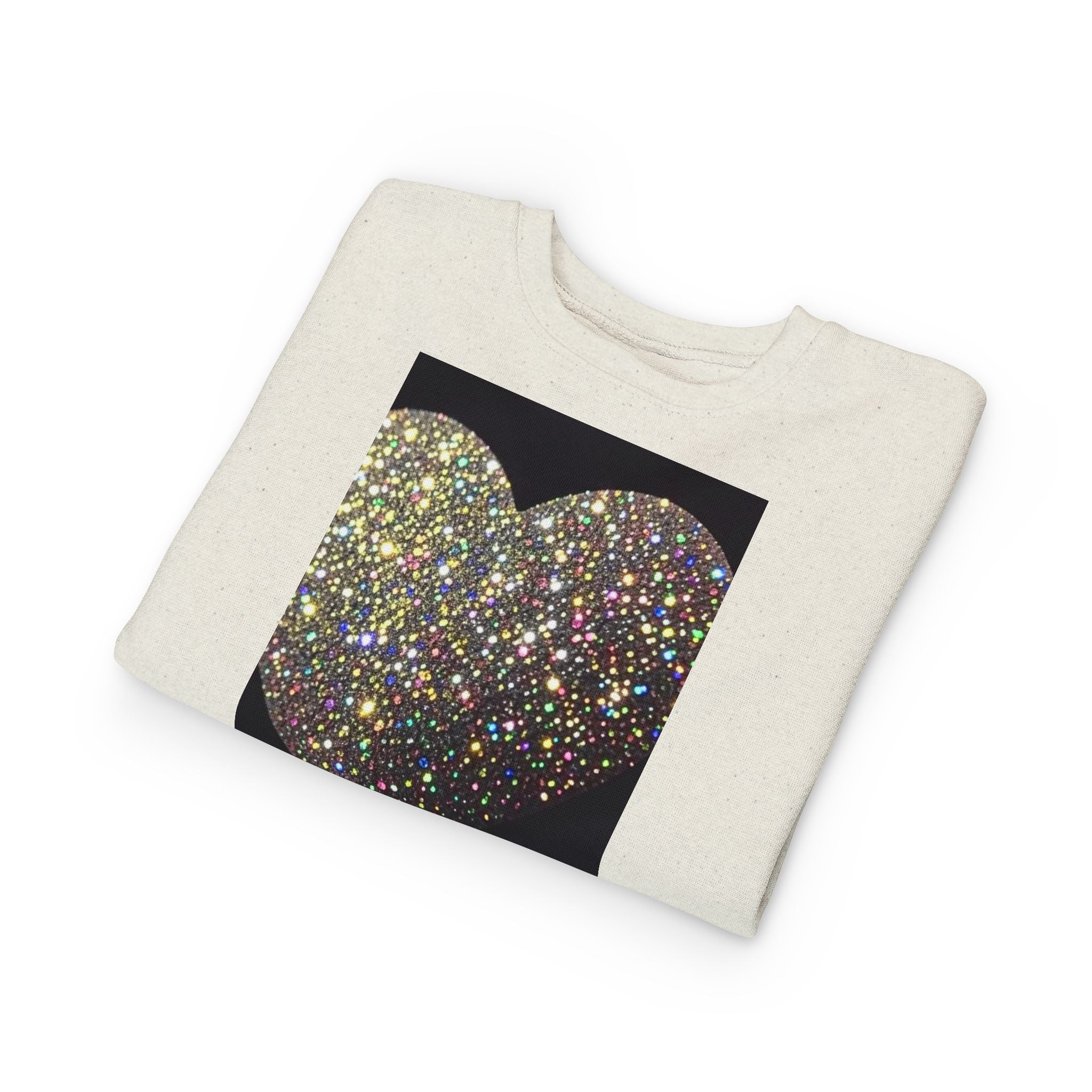 Glitter Heart Toddler Sweatshirt — Sparkly Sequin Heart Pullover for Kids